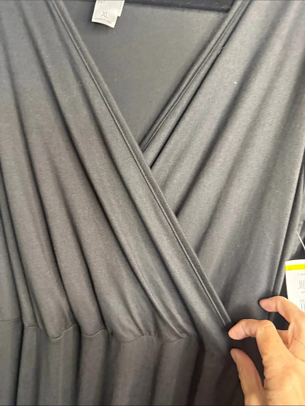Go Couture Black Surplice Long Sleeve Maxi Dress
